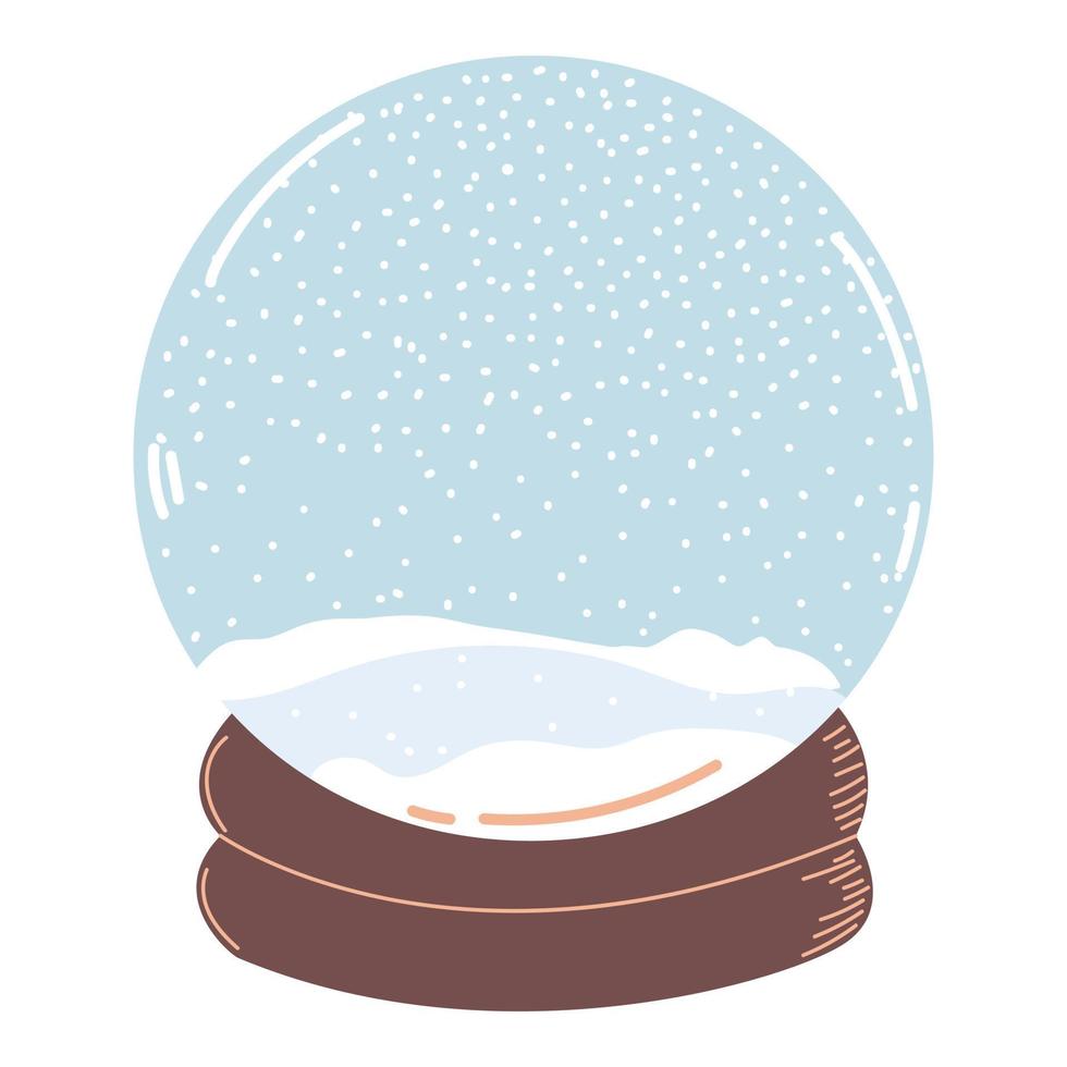 neve globo vuoto. vettore illustrazione. Natale neve palla con inverno fiocchi di neve. presente per accogliente inverno tempo