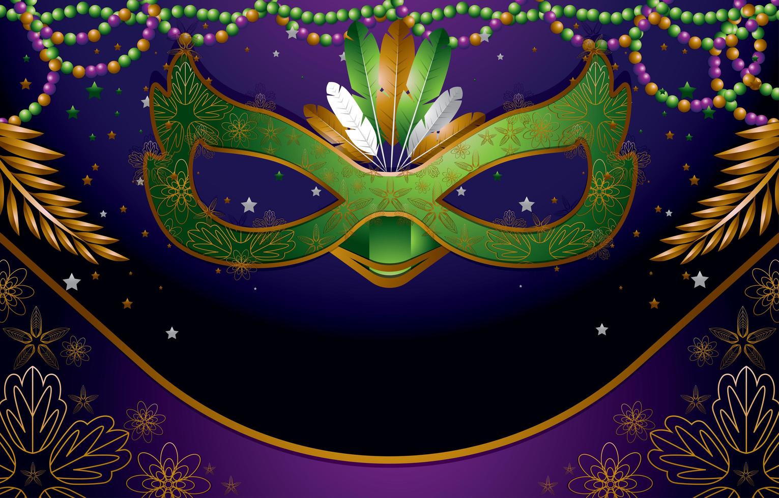 sfondo maschera mardi gras vettore