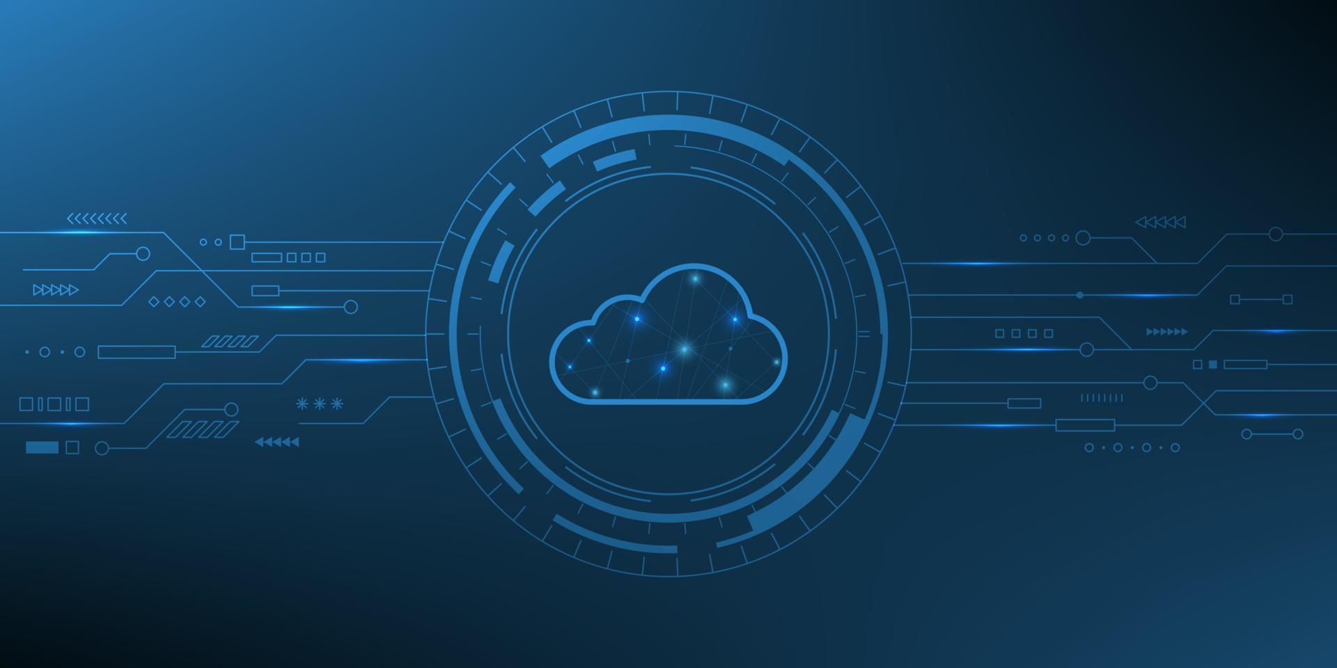 astratto tecnologia sfondo. nube calcolo tecnologia concetto. hi-tech nube connessione tecnologia sfondo. vettore