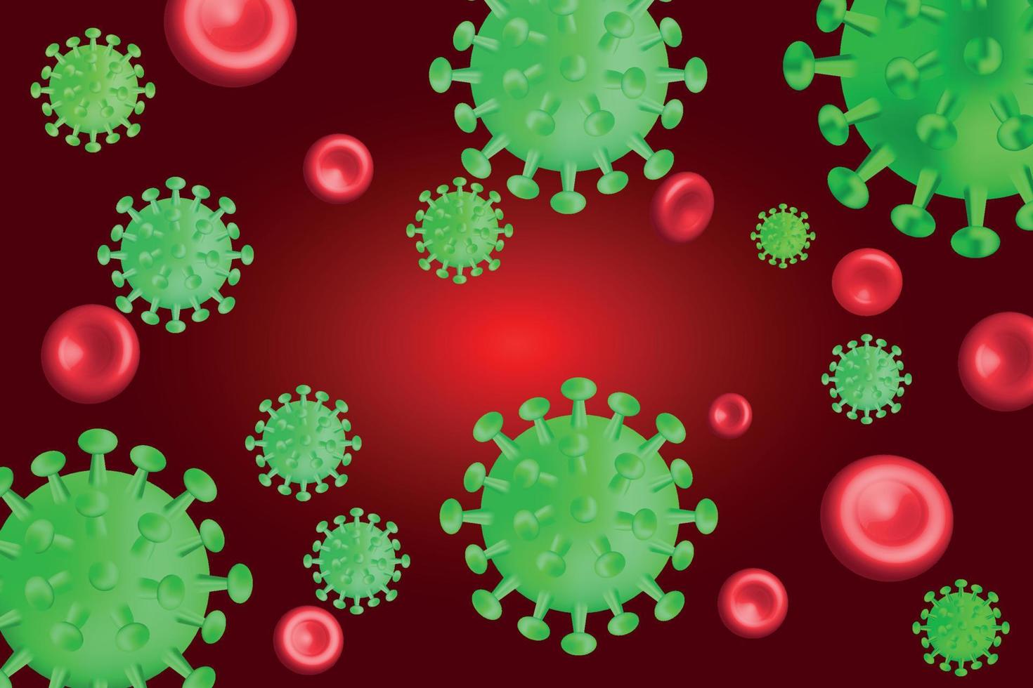 virus nel sangue, educativo illustrazione vettore