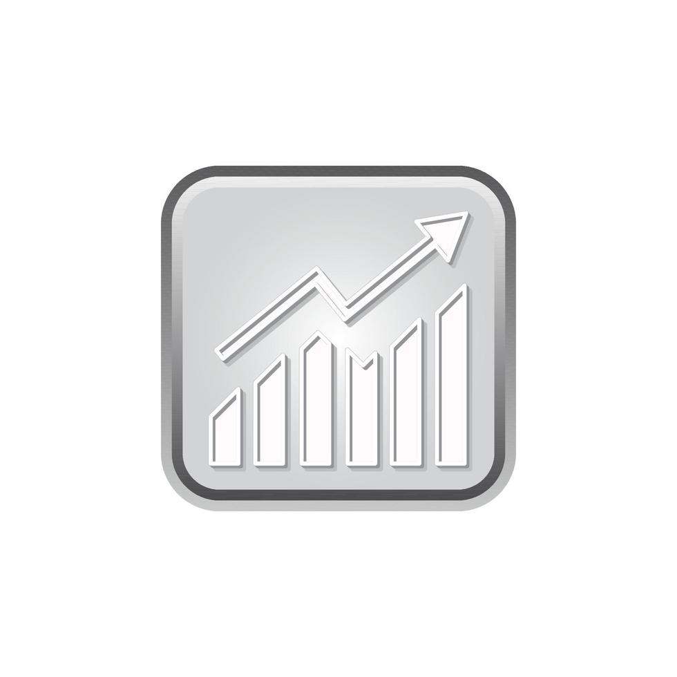 profitto informazione grafico simbolo icona per finanza attività commerciale, argento colore minimalista grafico design. vettore