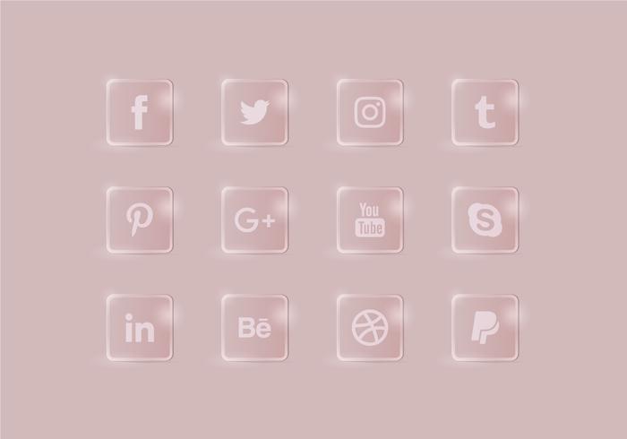 Set di icone vettoriali social media
