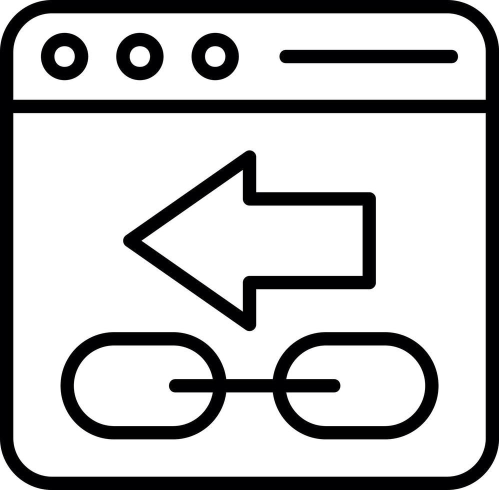 backlink vettore icona design