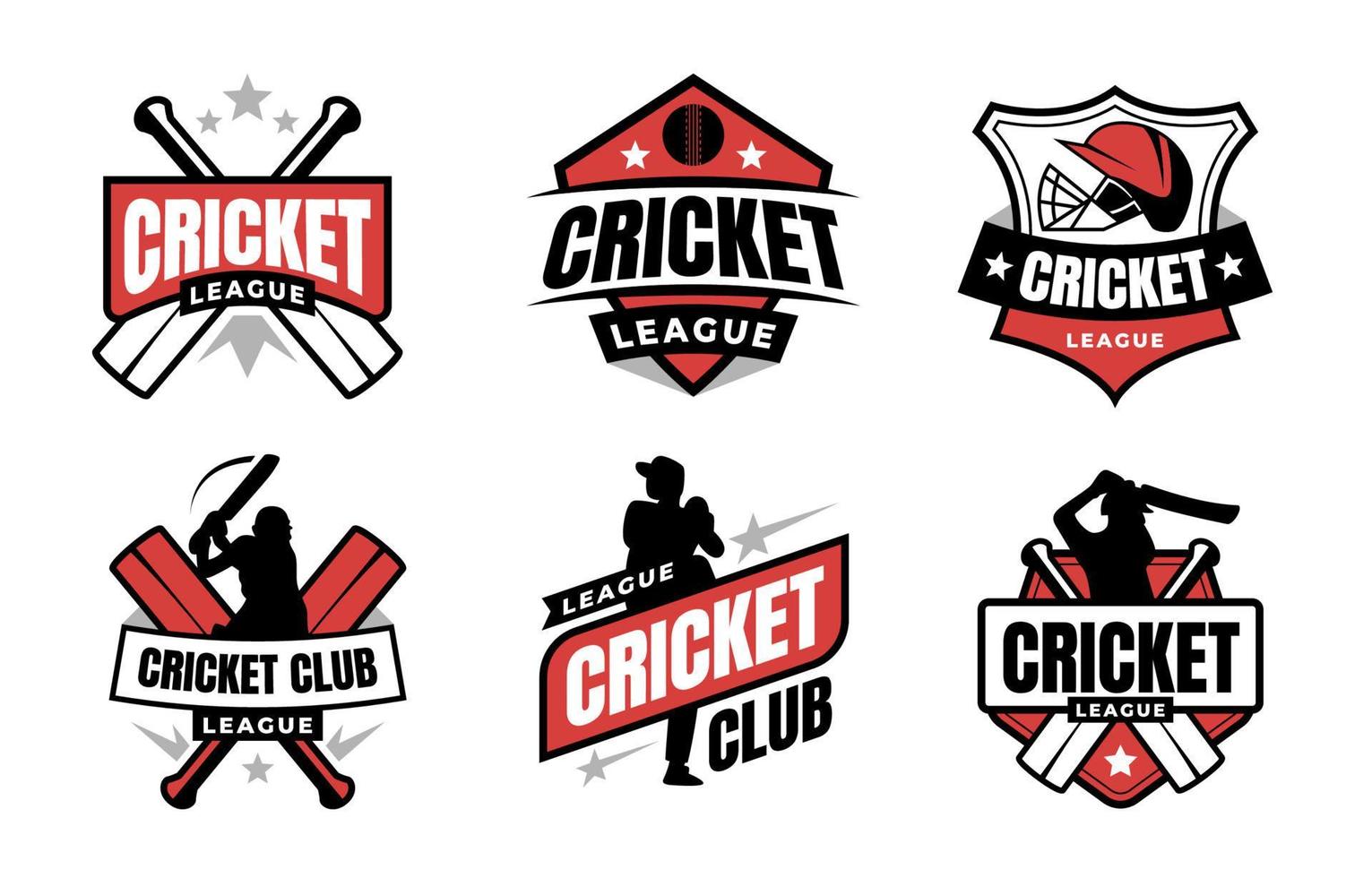 cricket club logo modello vettore