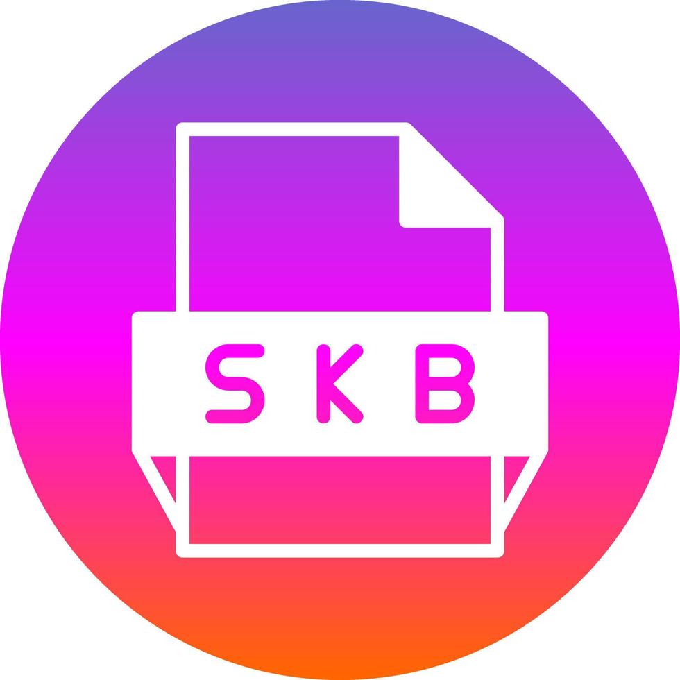 skb file formato icona vettore