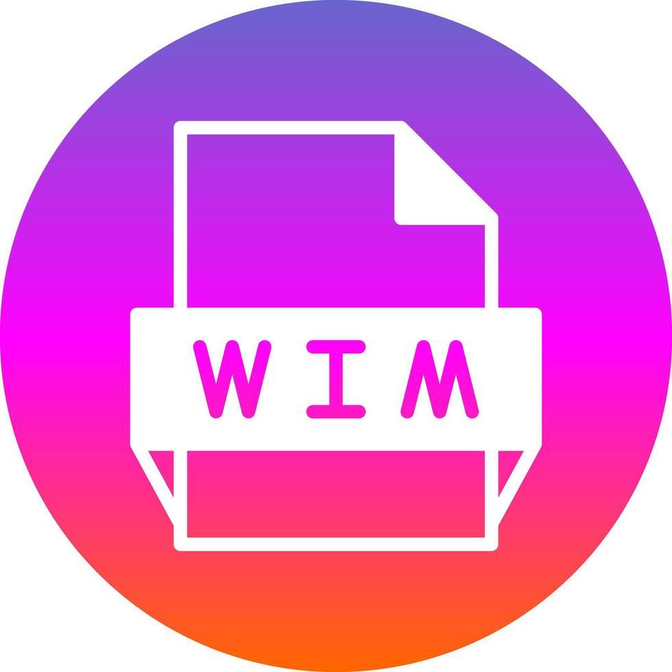 wim file formato icona vettore