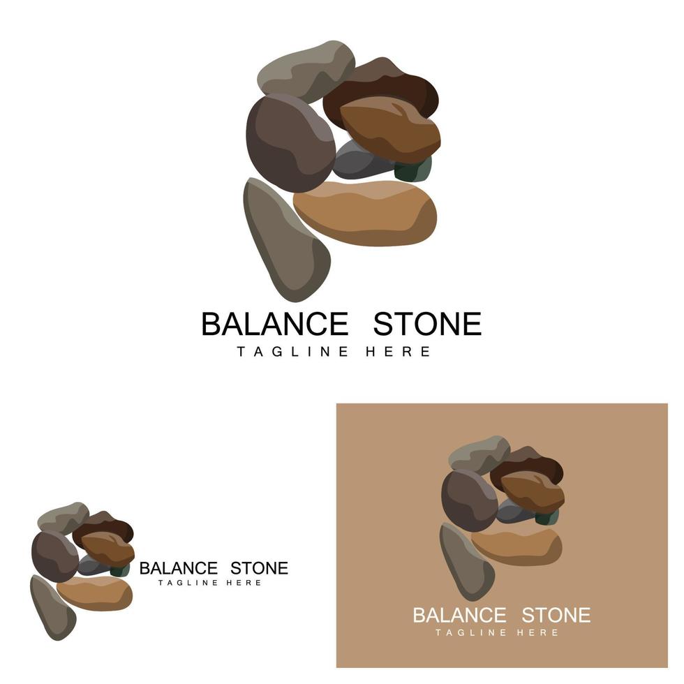 impilati pietra logo disegno, equilibratura pietra vettore, edificio Materiale pietra illustrazione, pomice pietra illustrazione walpaper pietra vettore