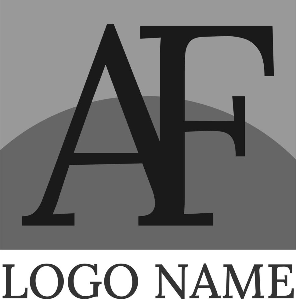 af iniziali logo design vettore