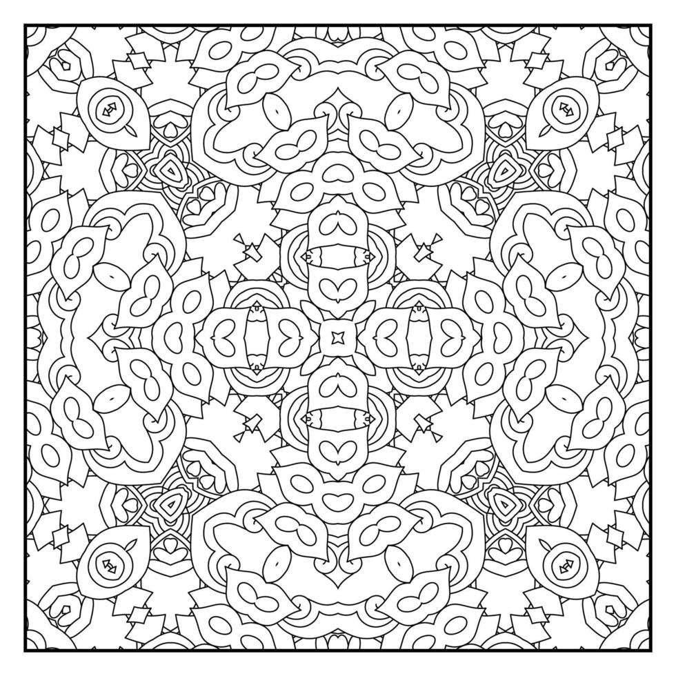 mandala colorazione pagina per adulti. mandala sfondo. mandala modello colorazione pagina. mano disegnato mandala modello sfondo. vettore nero e bianca colorazione pagina per colorazione libro.