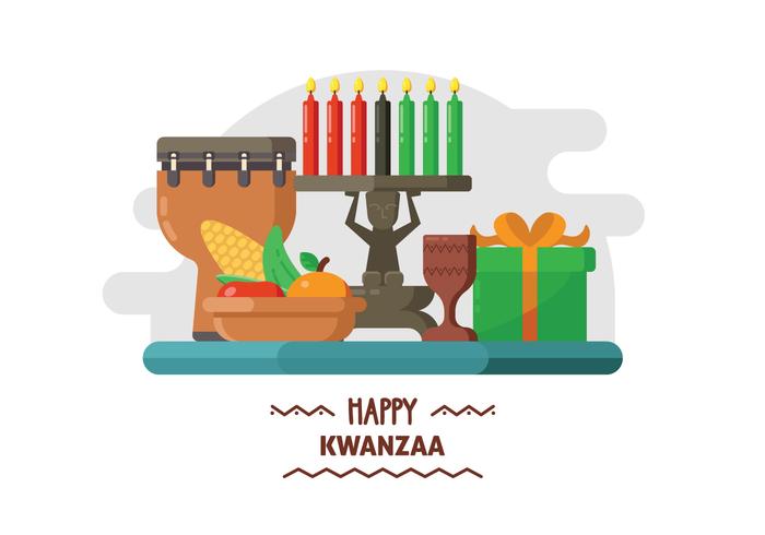 Happy Kwanzaa Saluti vettore