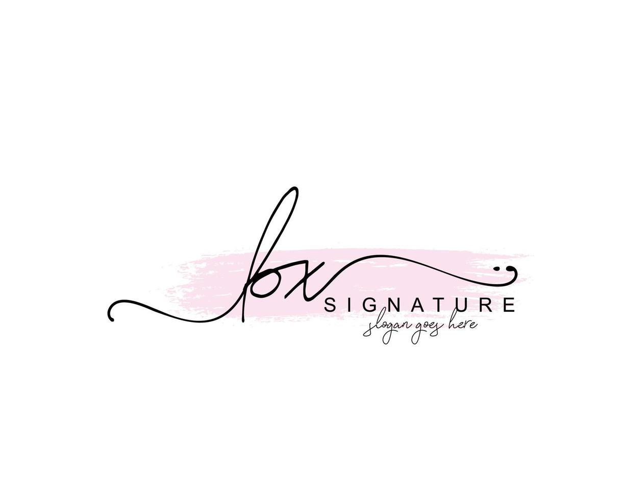 iniziale bx bellezza monogramma e elegante logo disegno, grafia logo di iniziale firma, nozze, moda, floreale e botanico con creativo modello. vettore
