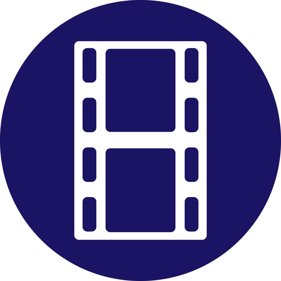 icona del glifo della striscia di pellicola vettore