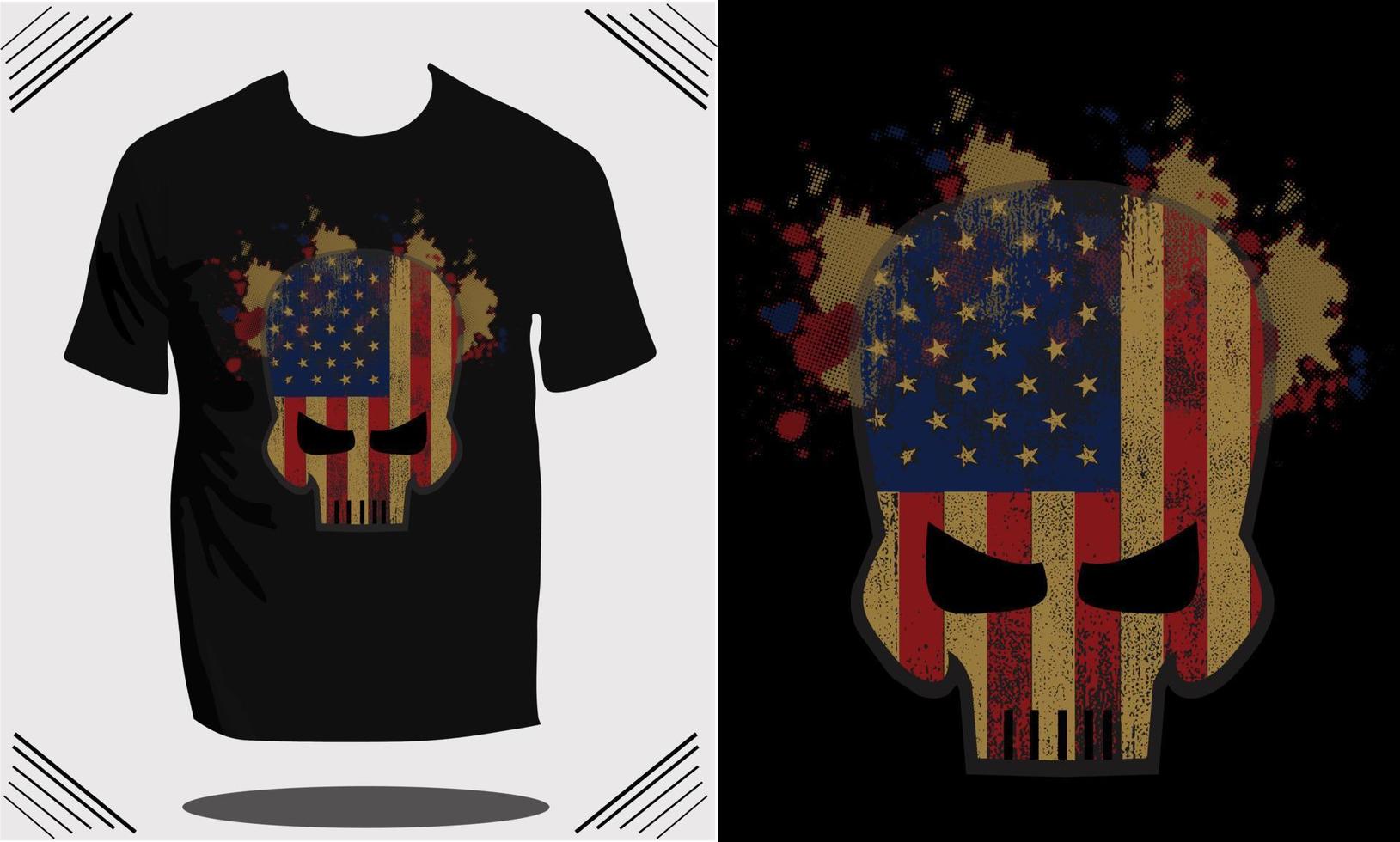 Stati Uniti d'America esercito veterano t camicia design e militare bandiera t camicia design vettore