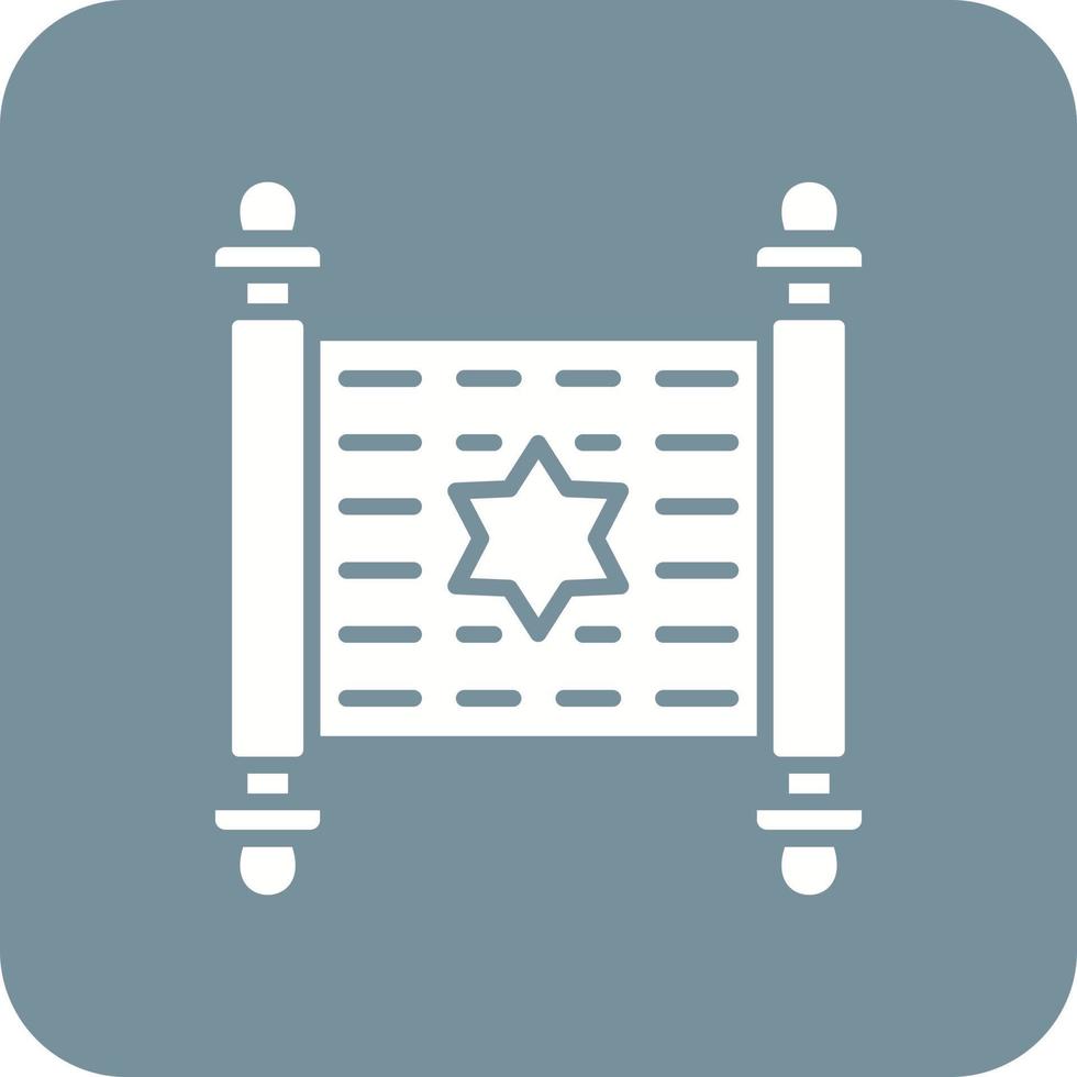 Torah glifo il giro angolo sfondo icona vettore