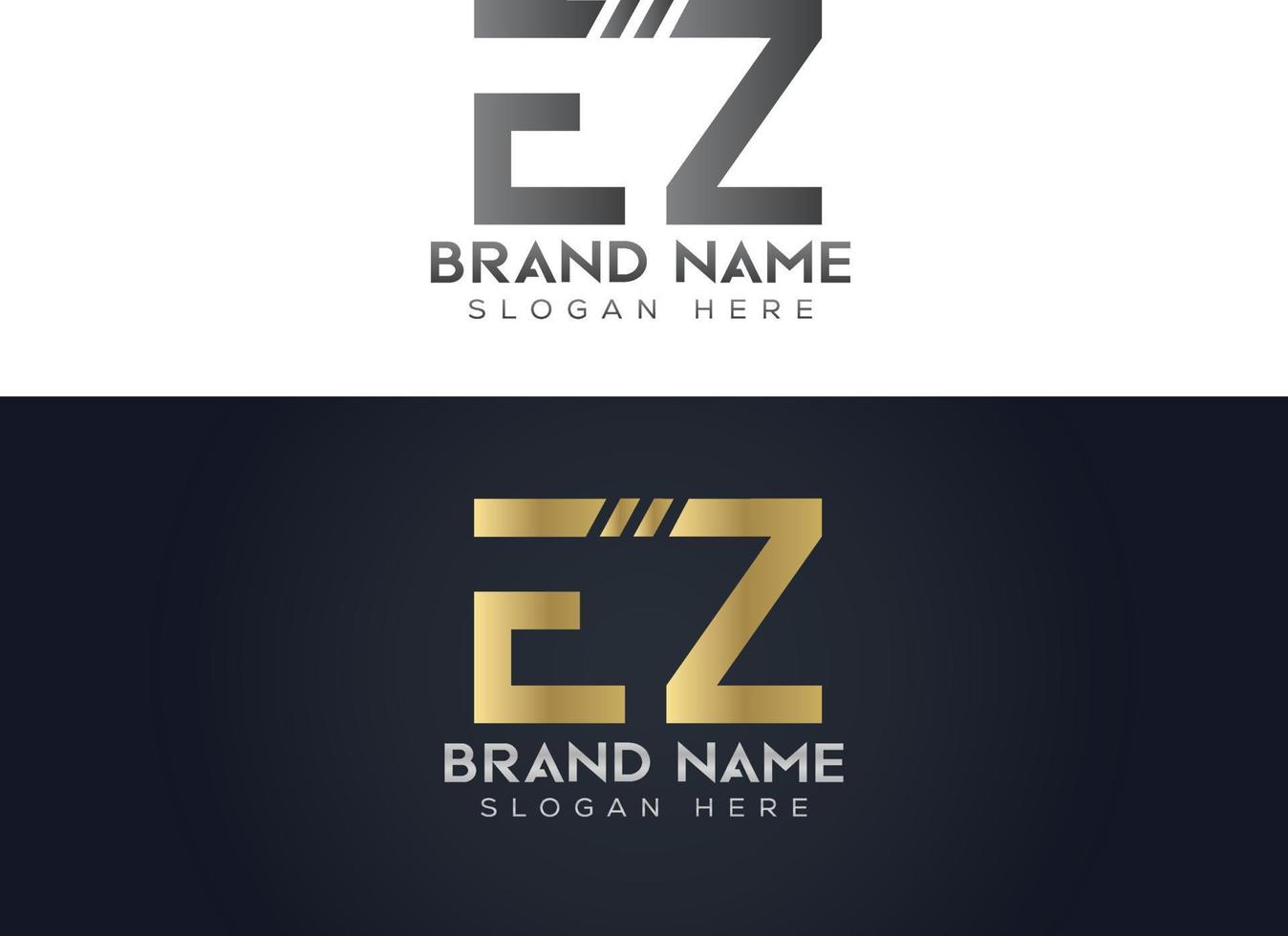 lettera e z tipografia vettore logo design