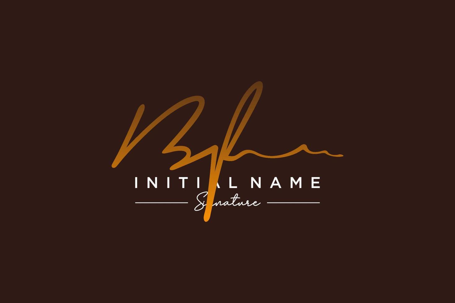 iniziale bf firma logo modello vettore. mano disegnato calligrafia lettering vettore illustrazione.