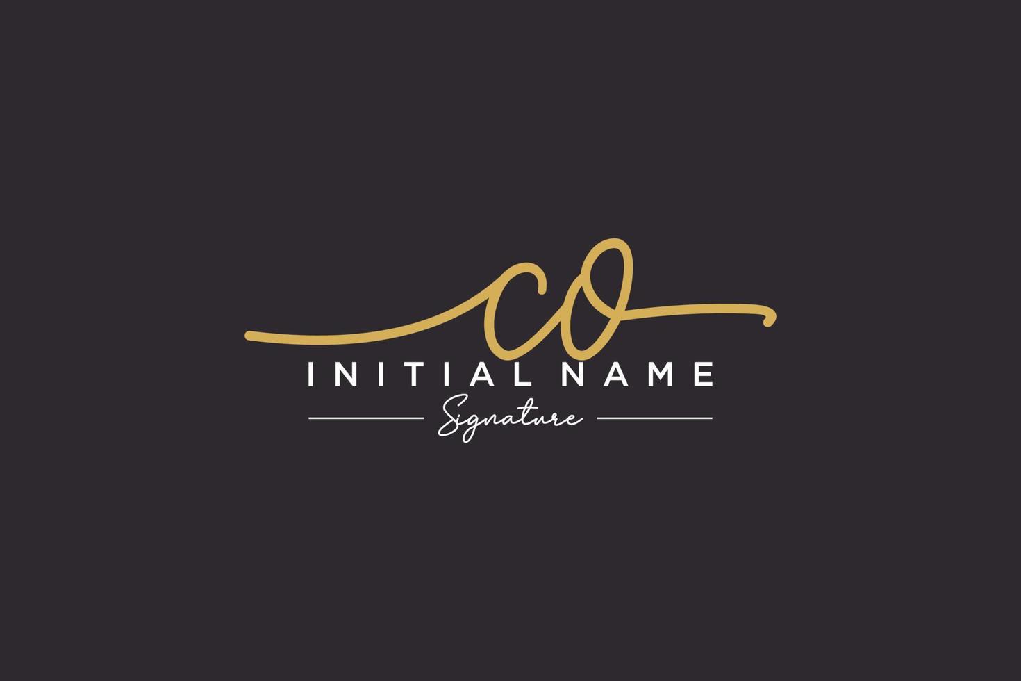 iniziale co firma logo modello vettore. mano disegnato calligrafia lettering vettore illustrazione.