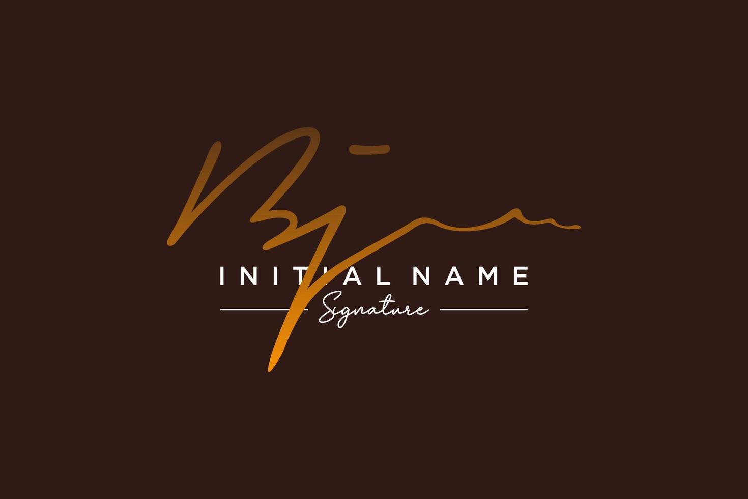 iniziale bj firma logo modello vettore. mano disegnato calligrafia lettering vettore illustrazione.