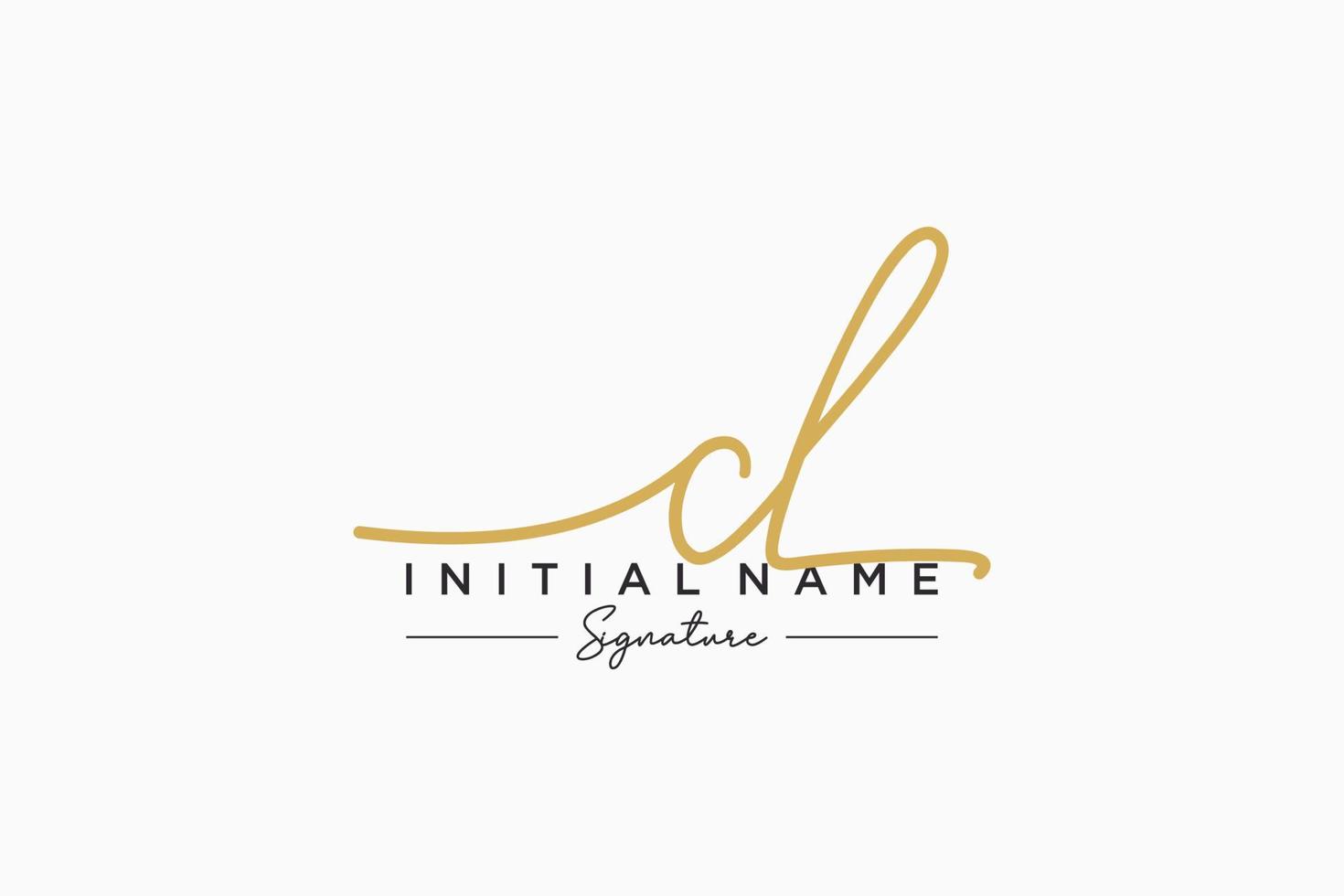 iniziale cl firma logo modello vettore. mano disegnato calligrafia lettering vettore illustrazione.