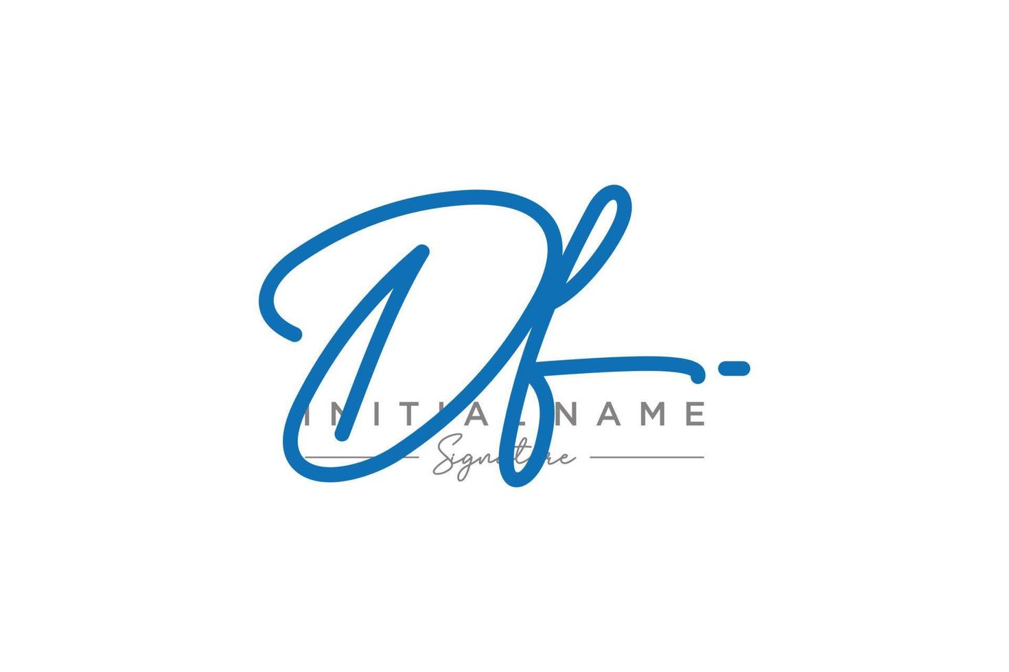 iniziale df firma logo modello vettore. mano disegnato calligrafia lettering vettore illustrazione.