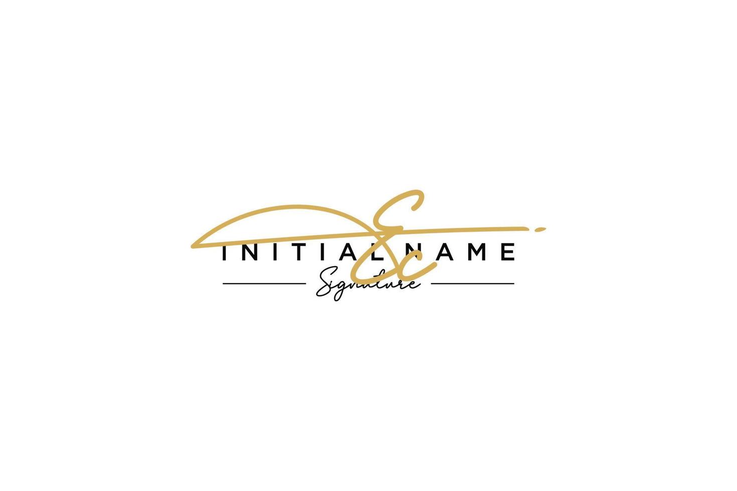 iniziale ec firma logo modello vettore. mano disegnato calligrafia lettering vettore illustrazione.