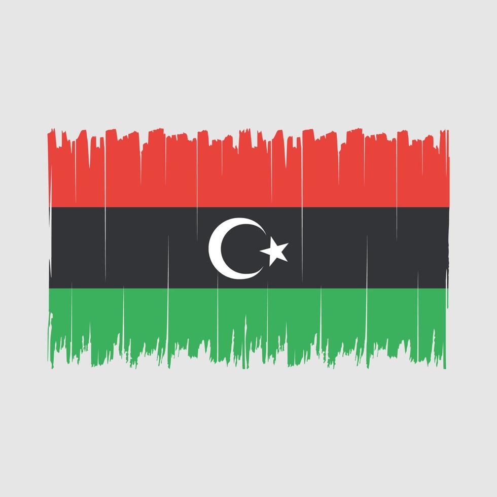 Libia bandiera spazzola vettore