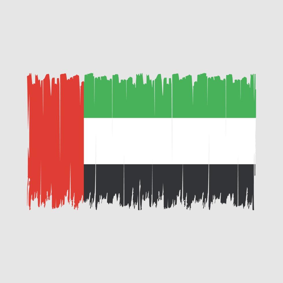 Emirati Arabi Uniti bandiera spazzola vettore