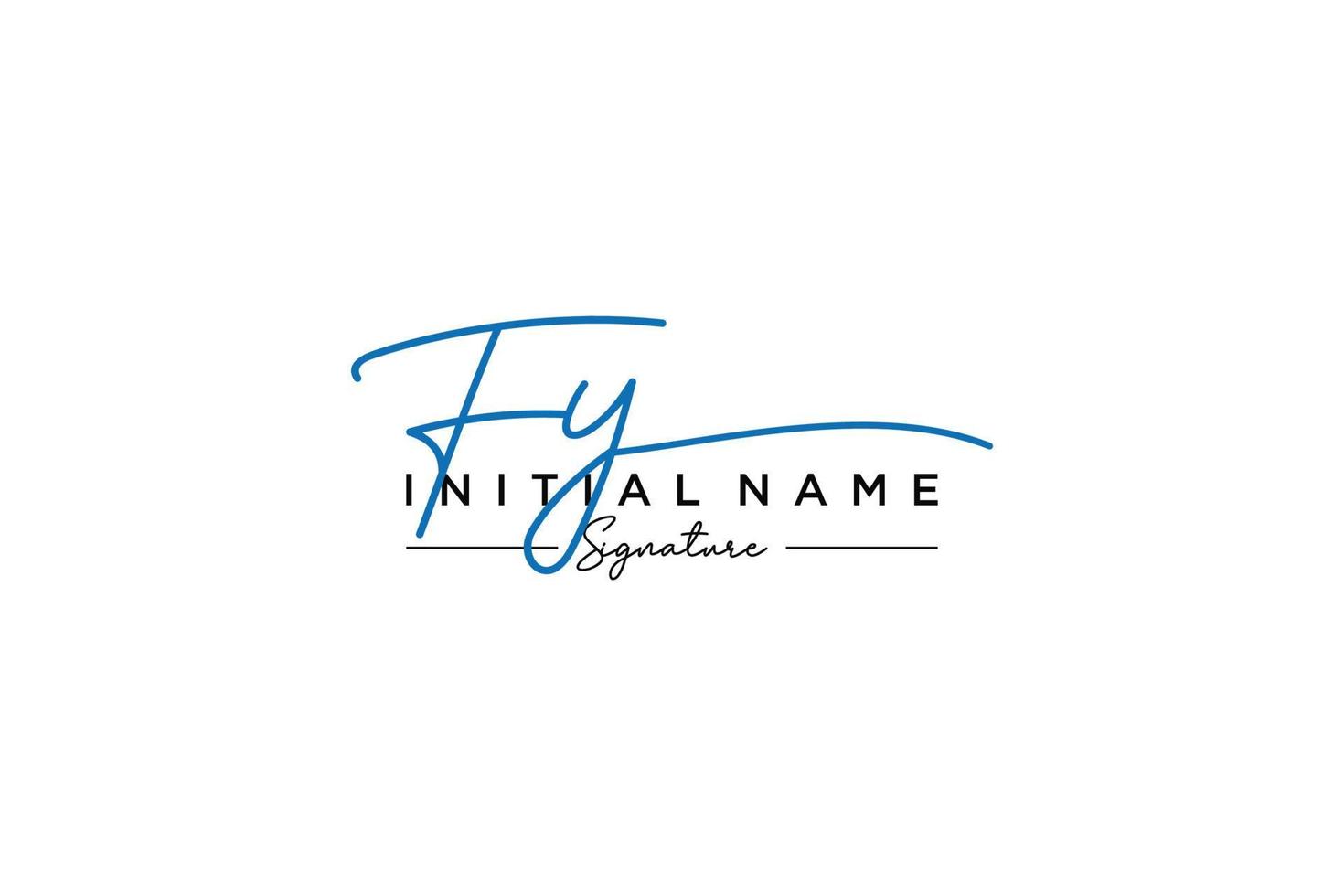 iniziale fy firma logo modello vettore. mano disegnato calligrafia lettering vettore illustrazione.