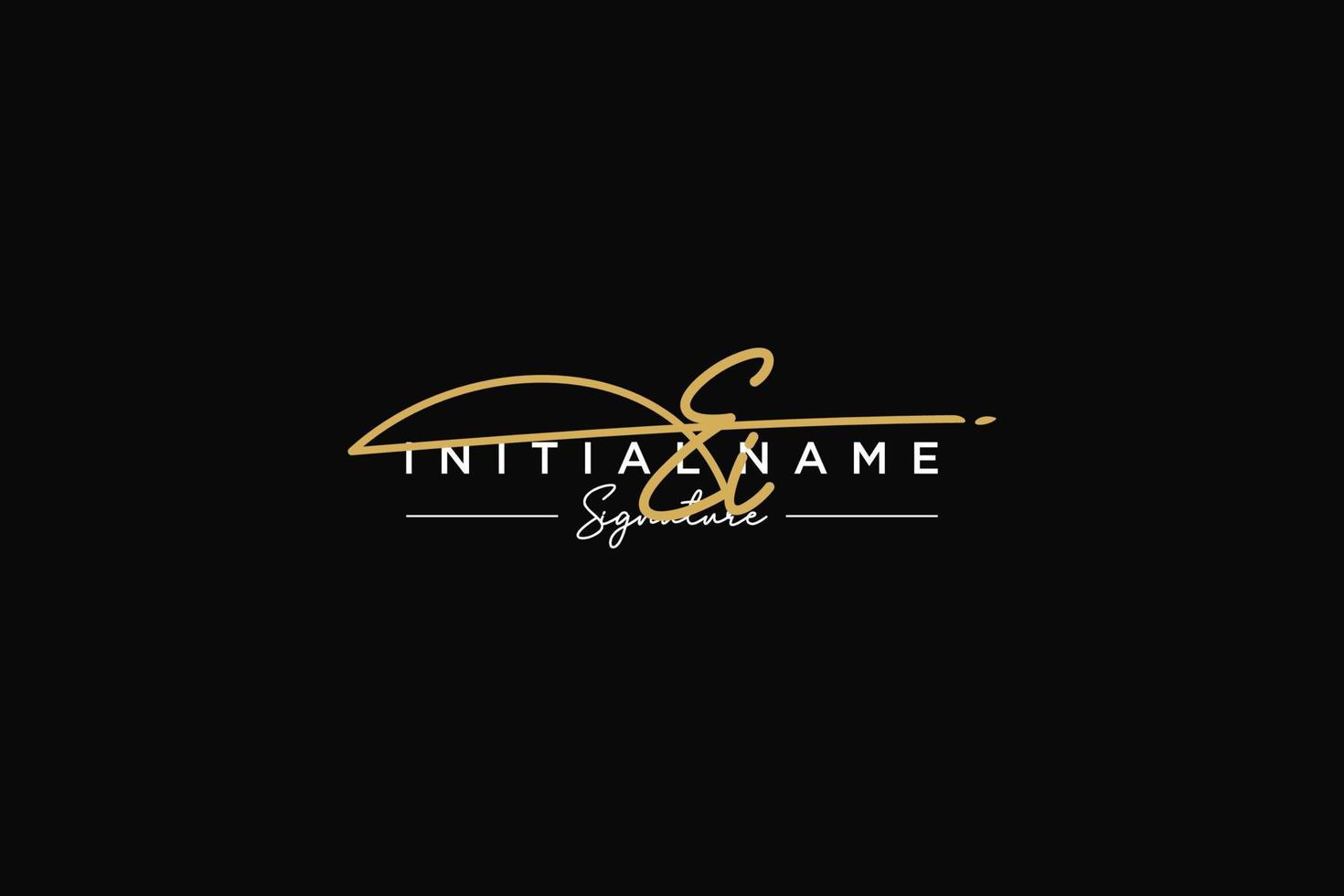 iniziale EI firma logo modello vettore. mano disegnato calligrafia lettering vettore illustrazione.