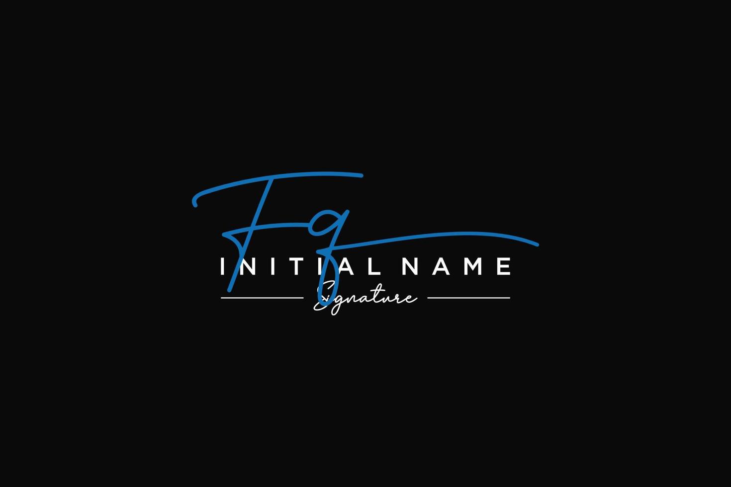 iniziale fq firma logo modello vettore. mano disegnato calligrafia lettering vettore illustrazione.