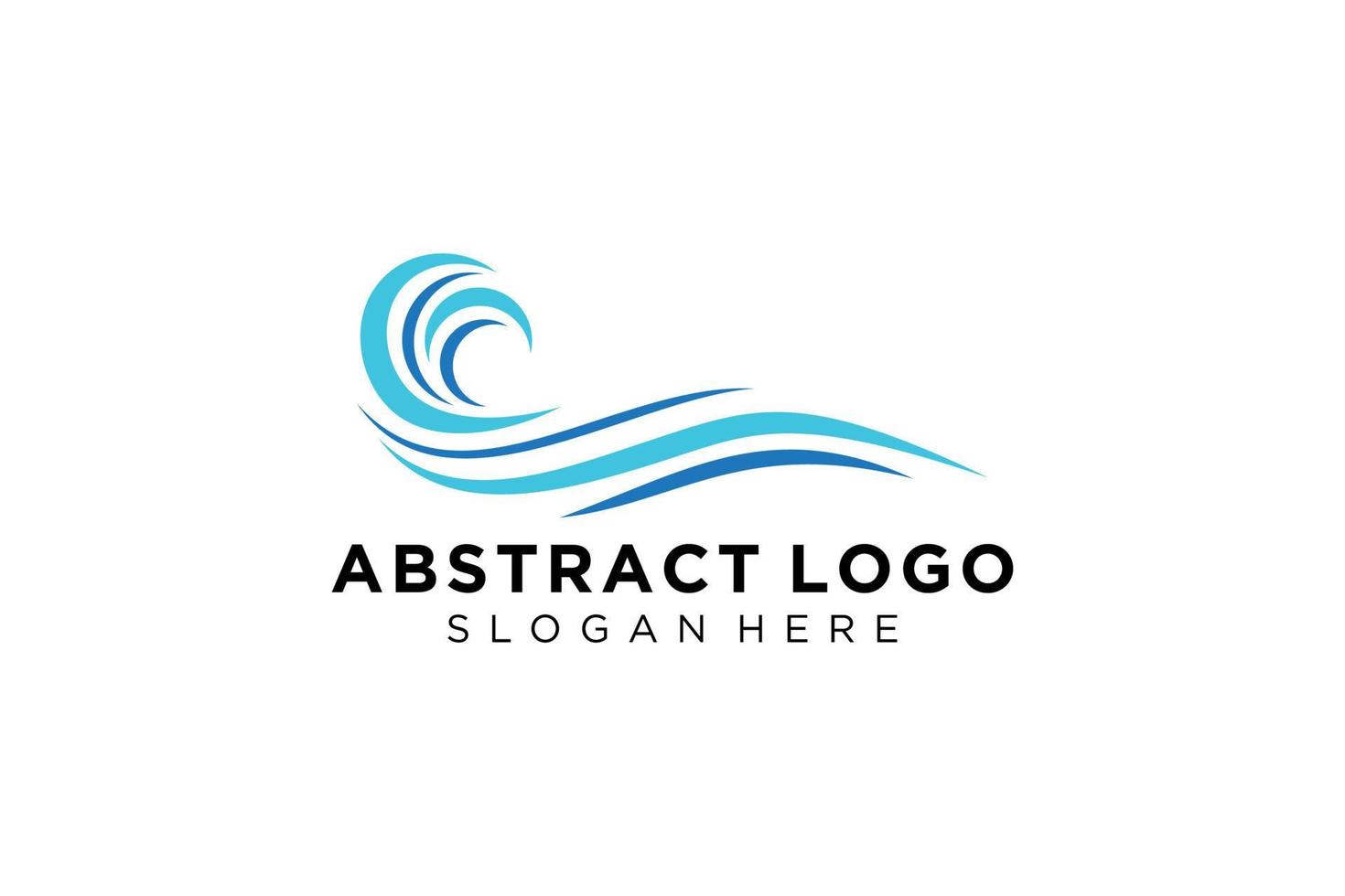 astratto acqua onda spruzzo logo simbolo e icona design. vettore