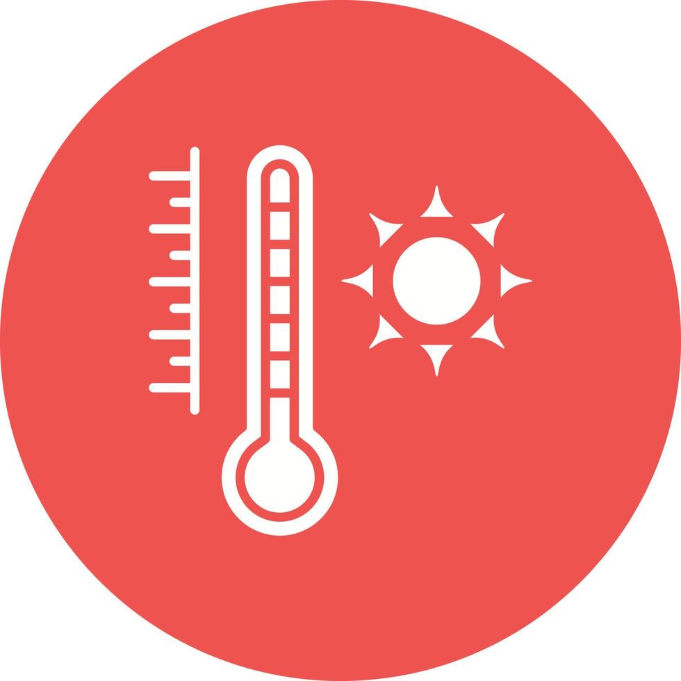 caldo temperatura glifo cerchio icona vettore