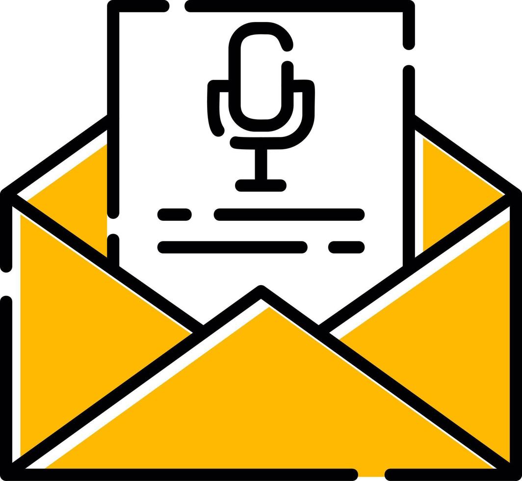 voce e-mail creativo icona design vettore