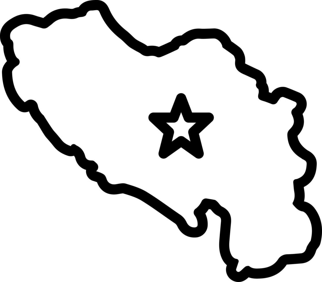 linea icona per jugoslavia vettore