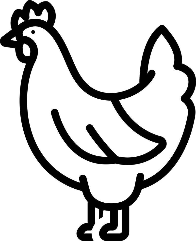 linea icona per pollame vettore