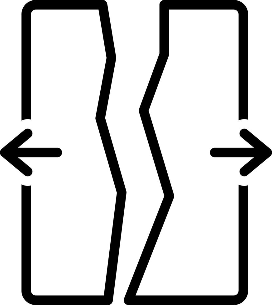 linea icona per Diviso vettore