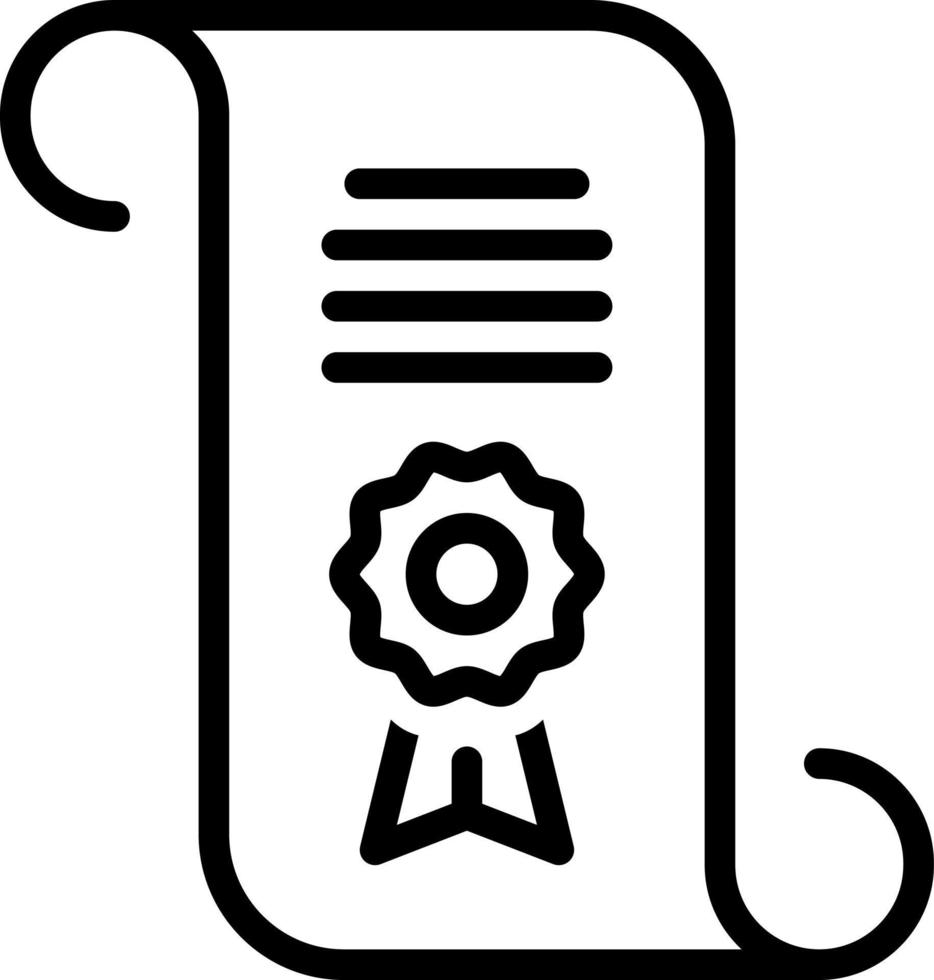 linea icona per brevetto vettore