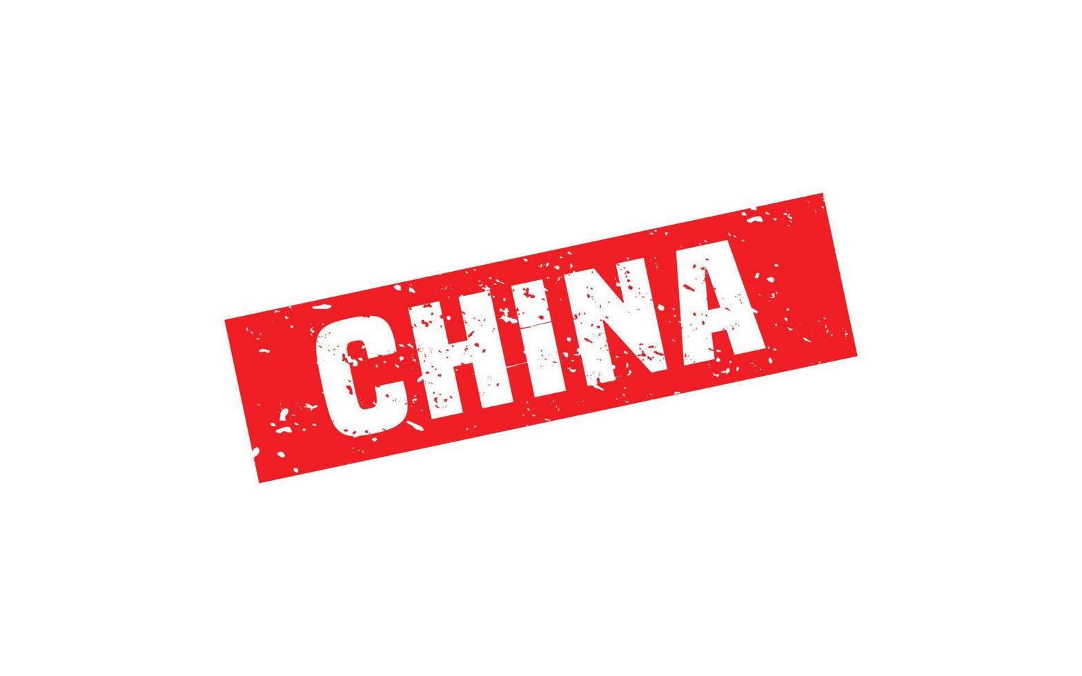 Cina francobollo gomma da cancellare con grunge stile su bianca sfondo vettore
