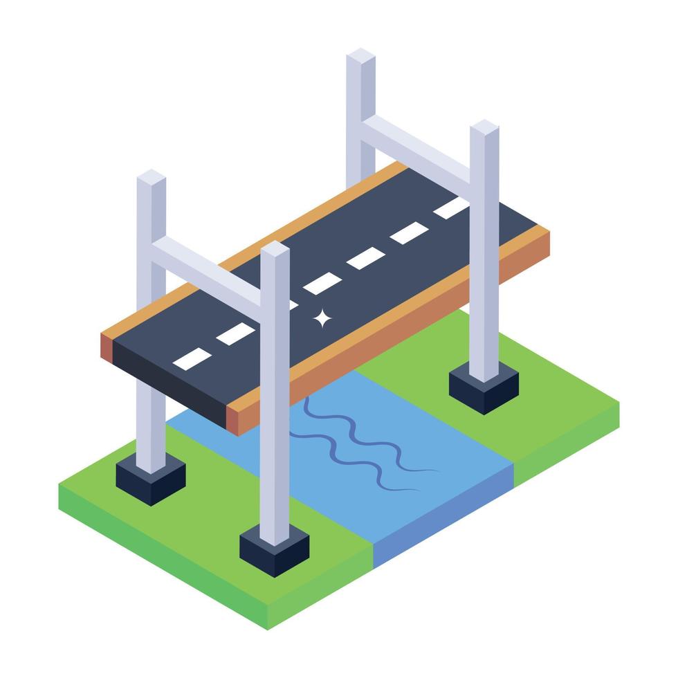 isometrico modificabile icona di ponte vettore
