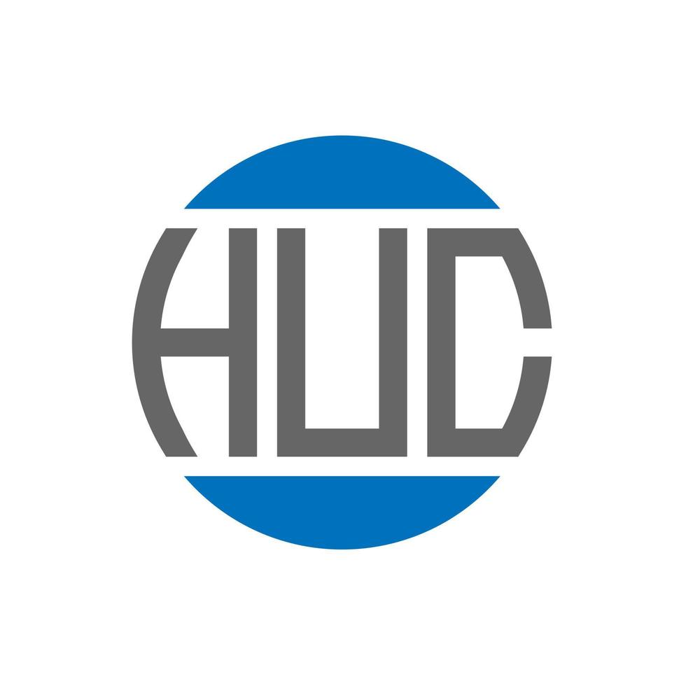 huc lettera logo design su bianca sfondo. huc creativo iniziali cerchio logo concetto. huc lettera design. vettore