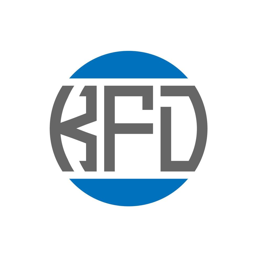 kfd lettera logo design su bianca sfondo. kfd creativo iniziali cerchio logo concetto. kfd lettera design. vettore