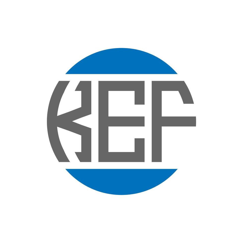 kef lettera logo design su bianca sfondo. kef creativo iniziali cerchio logo concetto. kef lettera design. vettore