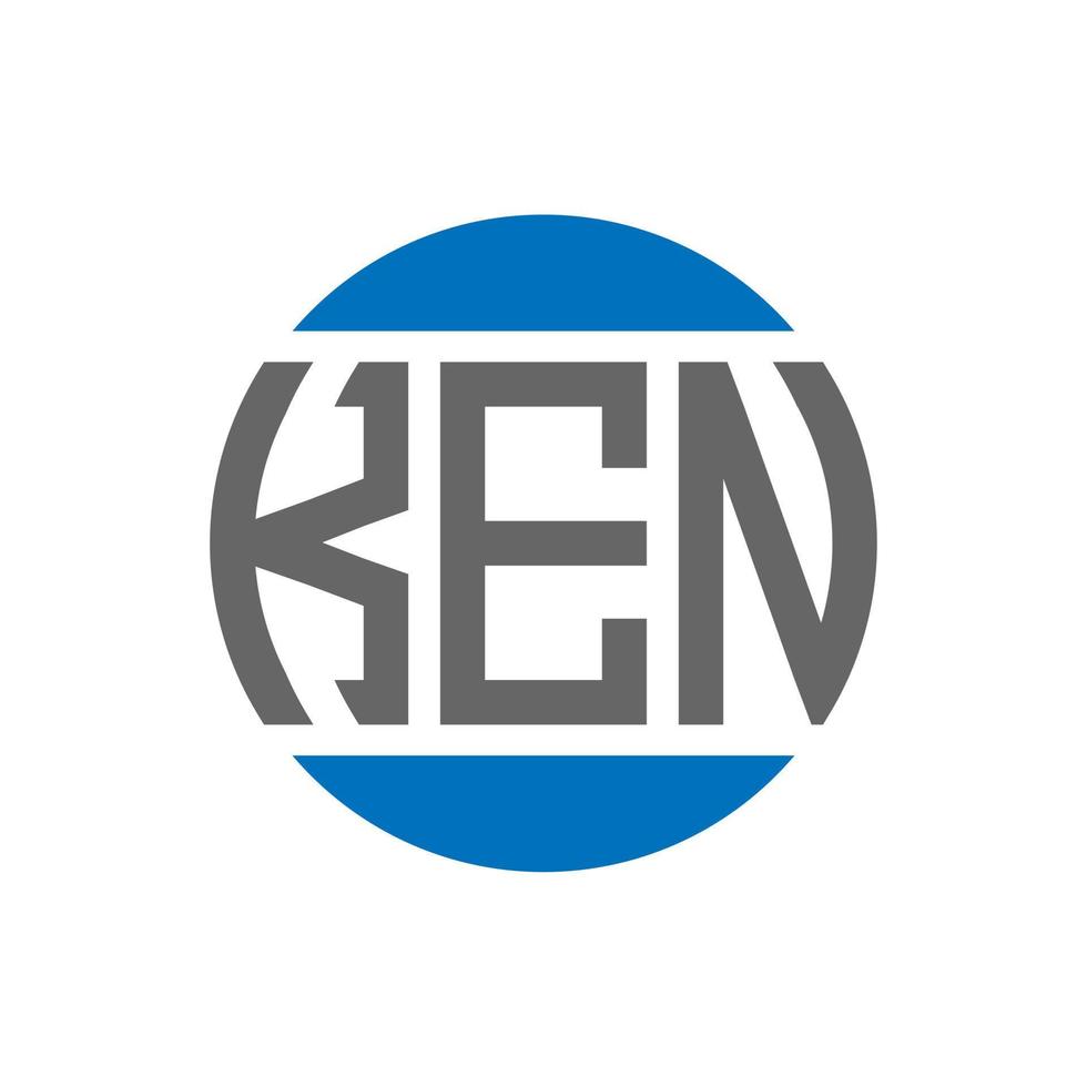 ken lettera logo design su bianca sfondo. ken creativo iniziali cerchio logo concetto. ken lettera design. vettore