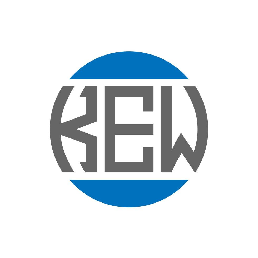 Kew lettera logo design su bianca sfondo. Kew creativo iniziali cerchio logo concetto. Kew lettera design. vettore