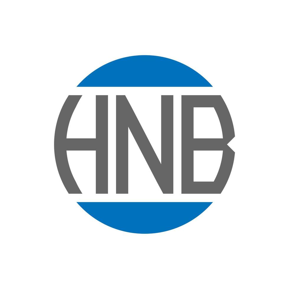 hnb lettera logo design su bianca sfondo. hnb creativo iniziali cerchio logo concetto. hnb lettera design. vettore