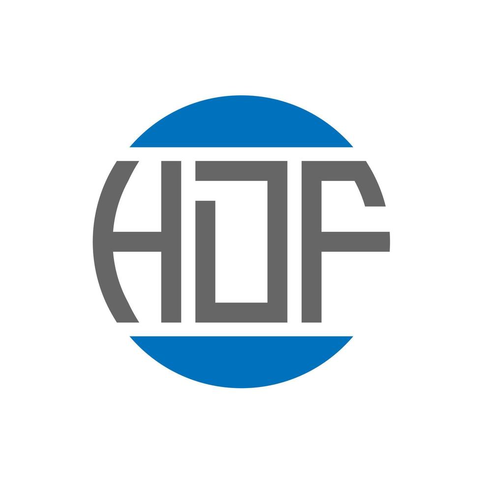 hdf lettera logo design su bianca sfondo. hdf creativo iniziali cerchio logo concetto. hdf lettera design. vettore