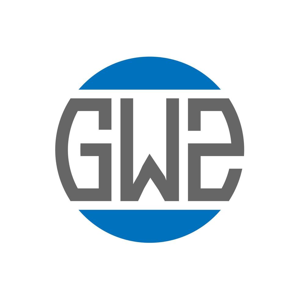 gwz lettera logo design su bianca sfondo. gwz creativo iniziali cerchio logo concetto. gwz lettera design. vettore