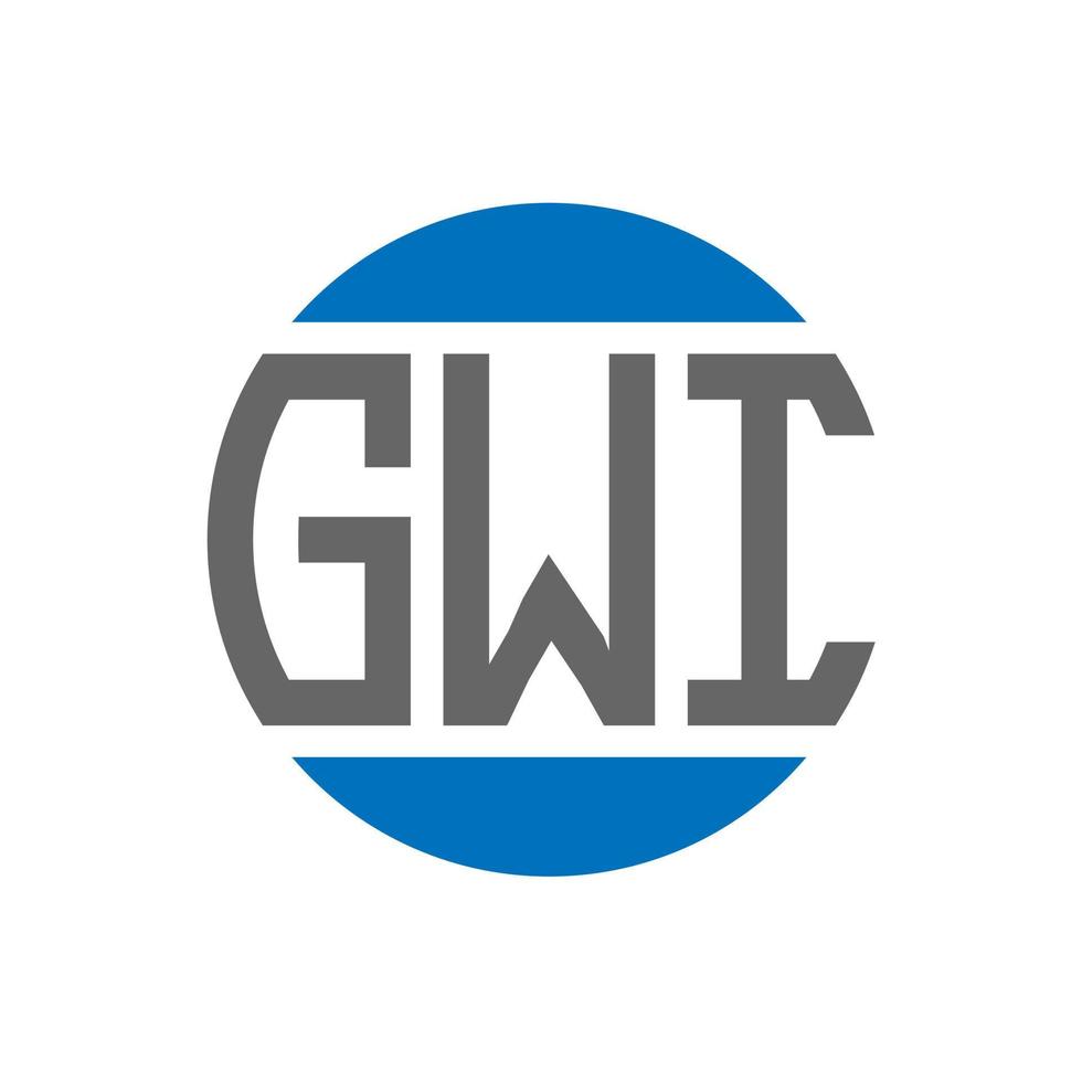 gwi lettera logo design su bianca sfondo. gwi creativo iniziali cerchio logo concetto. gwi lettera design. vettore