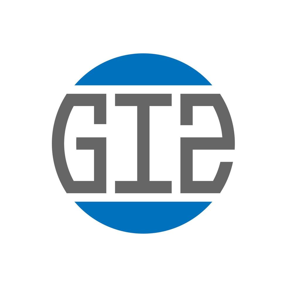 GIZ lettera logo design su bianca sfondo. GIZ creativo iniziali cerchio logo concetto. GIZ lettera design. vettore