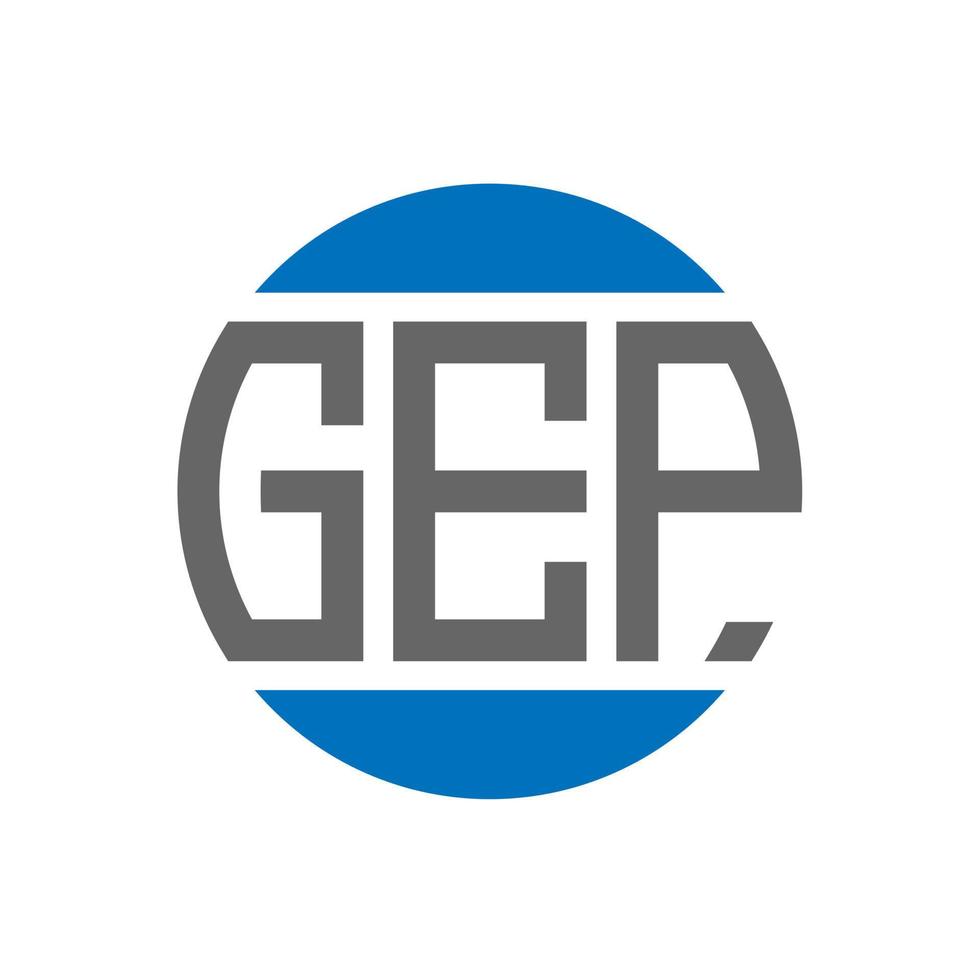 gep lettera logo design su bianca sfondo. gep creativo iniziali cerchio logo concetto. gep lettera design. vettore